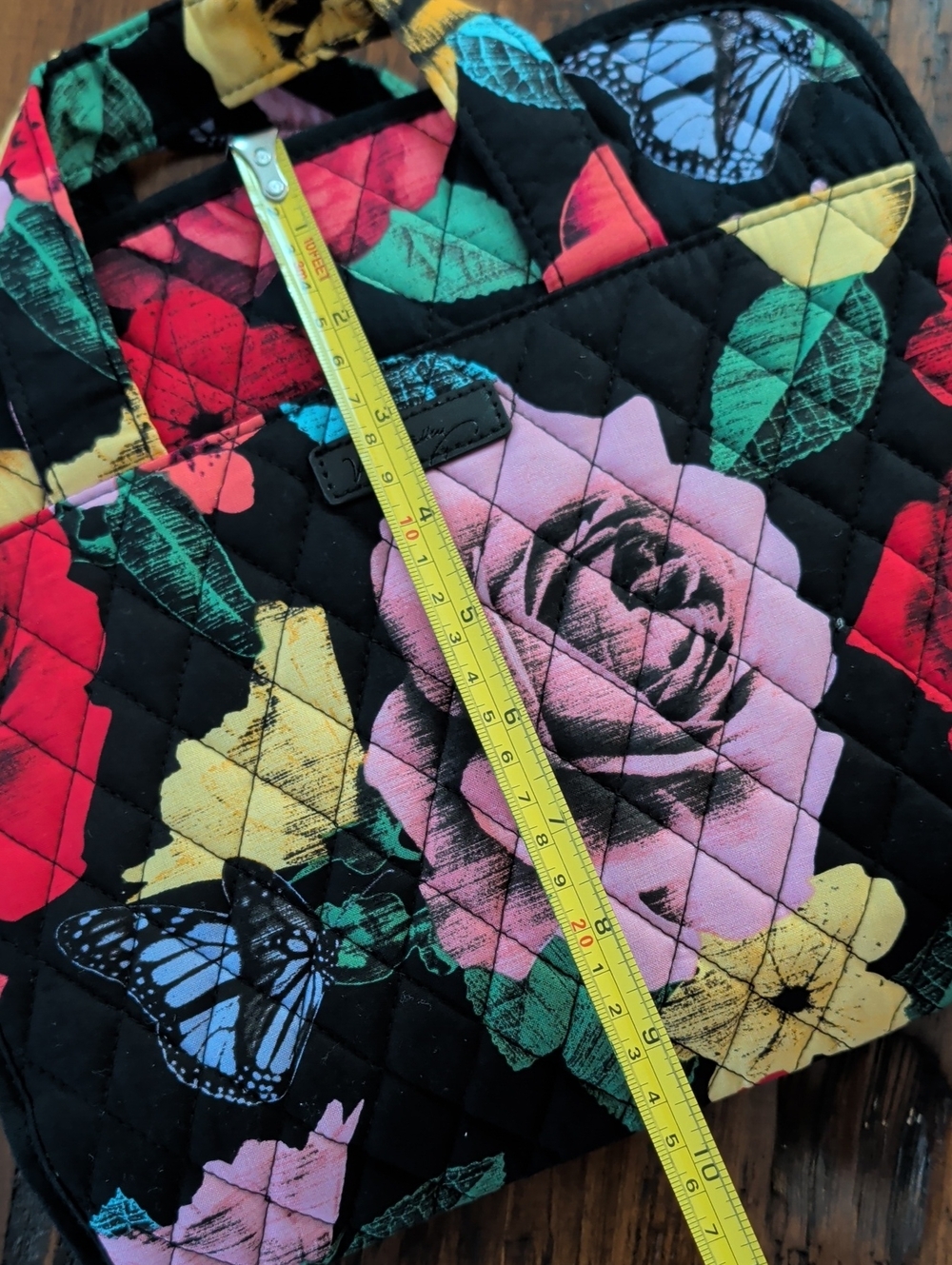 Vera Bradley Havana Rose Black Quilted Hanging Travel Cosmetic Bag New SALE!! - Picture 13 of 14